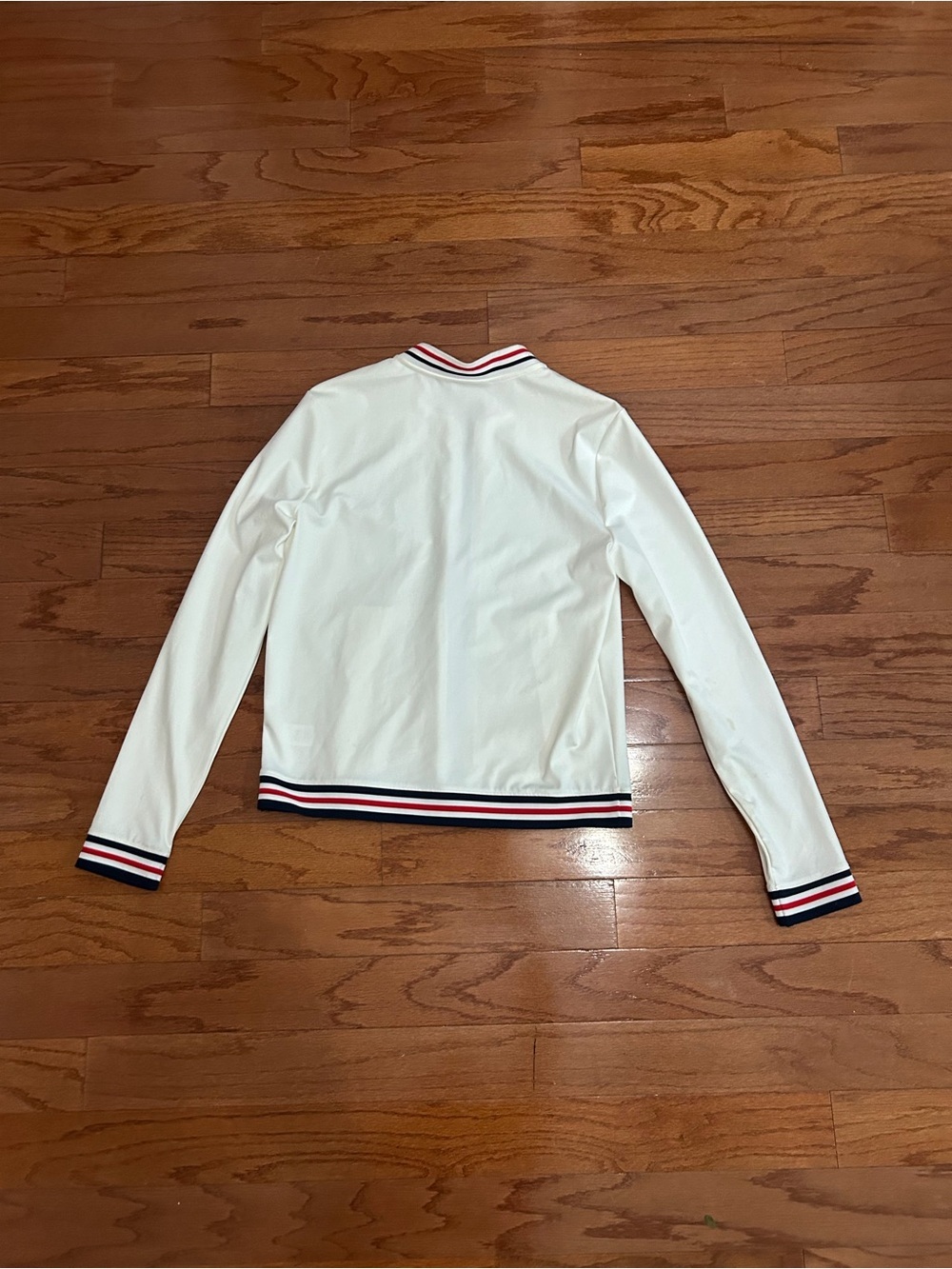 Gg Blue White Performance Bomber Jacket Red Navy Stripe Golf Tennis Preppy Small - Picture 6 of 6